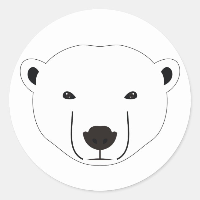 Polar Bear Runder Aufkleber (Vorderseite)