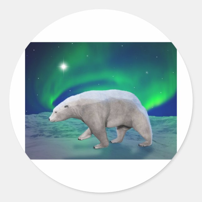 Polar Bear Runder Aufkleber (Vorderseite)