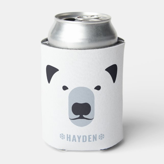 Polar Bear | Schlüsselanhänger Personalisierter Na Dosenkühler (Kanne Vorderseite)