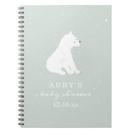 Polar Bear Snow Boy Baby Shooting Guest Book Notizblock