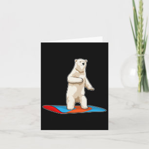 Polar Bear Snowboarder Snowboard Wintersport Karte