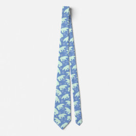 Polar Bear Snowflake Blue Pattern Krawatte