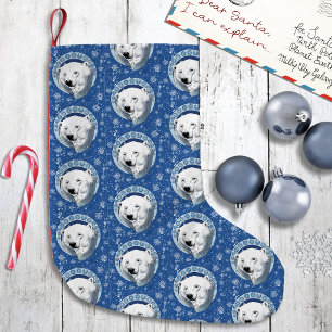 Polar Bear Snowflakes Art Nouveau Kleiner Weihnachtsstrumpf