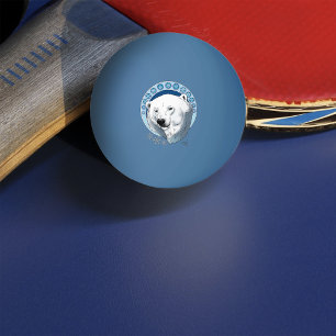 Polar Bear Snwoflakes Art Nouveau Tischtennisball