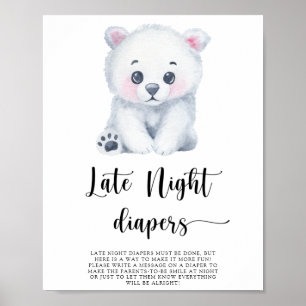 Polar bear - Spate night diaper game Poster