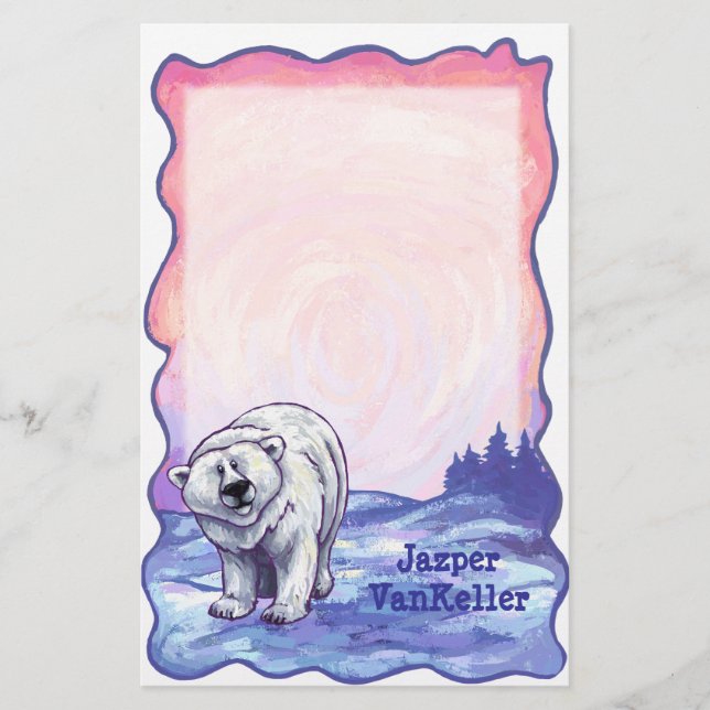 Polar Bear Stationery Briefpapier (Vorderseite)