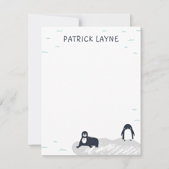 Polar Bear Stationery Mitteilungskarte (Vorderseite)