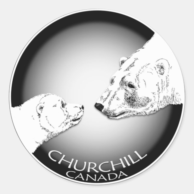 Polar Bear Stickers Churchill Canada Bärenaufklebe (Vorderseite)