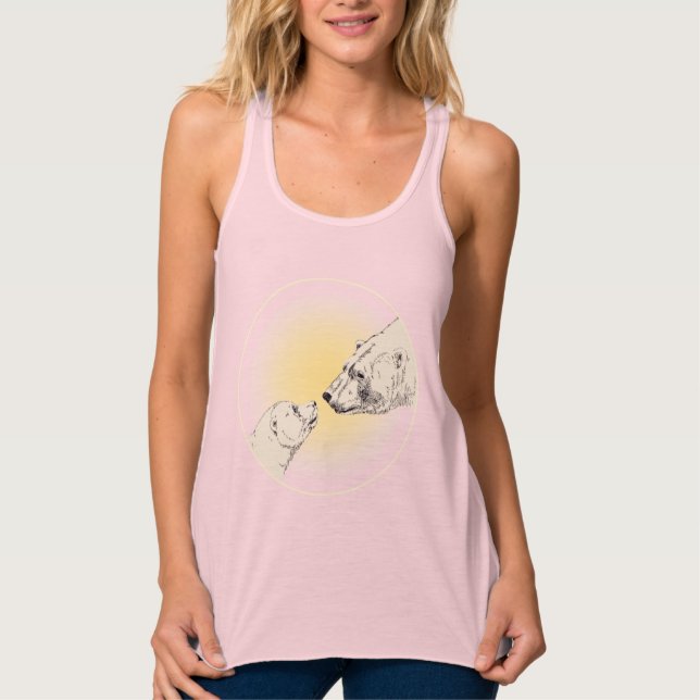 Polar Bear Tank Top Bären Cubs Art Shirts (Vorderseite)