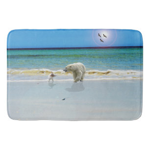 Polar Bear trifft Jack Russell, Memory Foam Bathma Badematte
