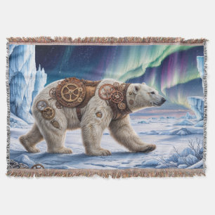 Polar Bear und Aurora Art Decke