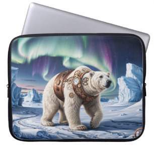 Polar Bear und Aurora Art Laptopschutzhülle