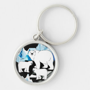 Polar Bear und Cubs Schlüsselanhänger