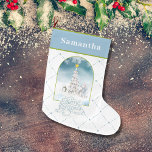 Polar Bear und Snowman Weihnachtsmann Strumpf Großer Weihnachtsstrumpf<br><div class="desc">Personalisieren Sie diesen wunderschönen Weihnachtsfest mit Ihrem Namen,  bevor Sie in Ihren Warenkorb. Auf beiden Seiten finden Sie unseren bezaubernden Eisbären und seinen Lieblings-Schneemann mit seinem beleuchteten Weihnachtsbaum.</div>