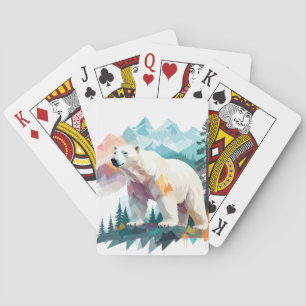 Polar Bear Vector Art Animal Majestic Nature Wild Spielkarten