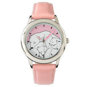 Polar Bear Watch Kid's Wildlife Bären Wrist Watch Armbanduhr