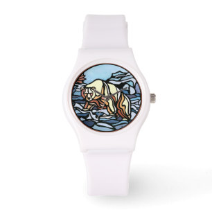 Polar Bear Watch Native Art Bear Armbanduhr