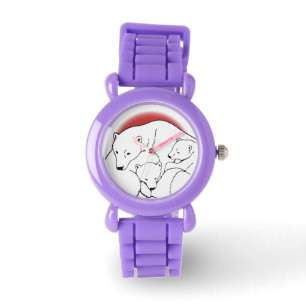 Polar Bear Watch Wildlife Bären Cubs Wrist Watch Armbanduhr