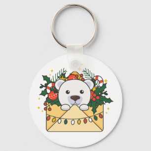 Polar Bear Weihnachtsbrief Wintertiere Polar K Schlüsselanhänger