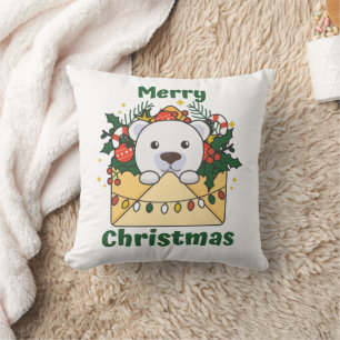Polar Bear Weihnachtsbrief Wintertiere Polar Kissen