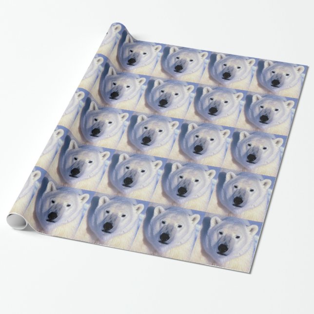 Polar Bear Weihnachtsgeschenk Geschenkpapier (Ungerollt)