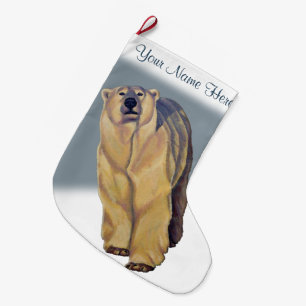 Polar Bear Weihnachtsmann Strumpf Custom Bear Stru Großer Weihnachtsstrumpf