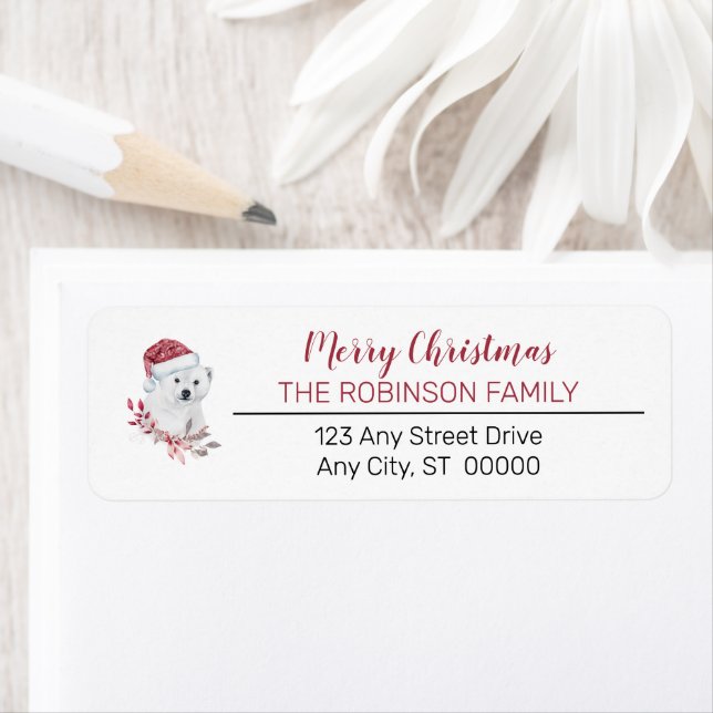 Polar Bear | Weihnachtsmannmütze Frohe Weihnachtsf (Insitu)