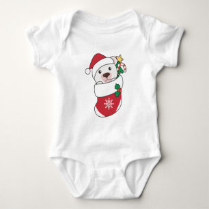 Polar Bear Weihnachtsschnee Wintertiere Polar Baby Strampler