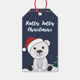 Polar Bear Weihnachtsschnee Wintertiere Polar Gif Geschenkanhänger