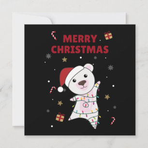 Polar Bear Weihnachtsschnee Wintertiere Polar Inv Einladung