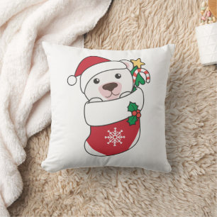 Polar Bear Weihnachtsschnee Wintertiere Polar Kissen