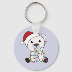 Polar Bear Weihnachtsschnee Wintertiere Polar Schl Schlüsselanhänger