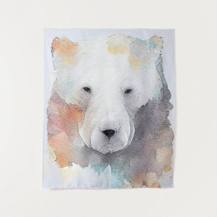 Polar Bear Wild Animal Nature Wandteppich