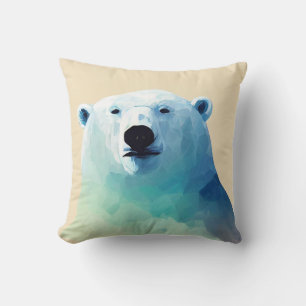 Polar Bear Wild Nature Animal Colors Malerei Kissen