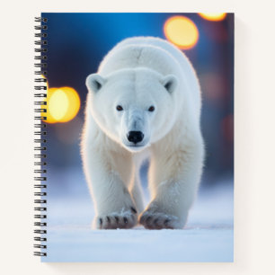 Polar Bear Wildlife Animal auf der Straße Notizbuch