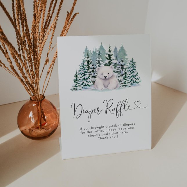 Polar Bear Winter Baby Dusche Windelwanne Sockelschild (Von Creator hochgeladen)