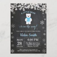Polar Bear Winter Boy Babydusche Halbpension