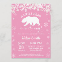 Polar Bear Winter Girl Babydusche Schneeflocke