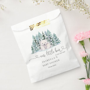 Polar Bear Winter Woodland Minimalistisch Babydusc Geschenktütchen