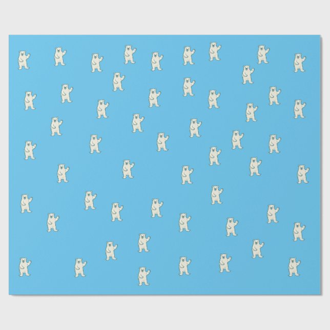 Polar Bear Wrapping Paper Geschenkpapier (Flach)