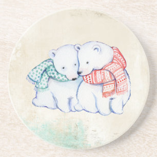 Polar Bears Couple Untersetzer