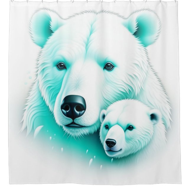 Polar Bears Duschvorhang (Vorderseite)