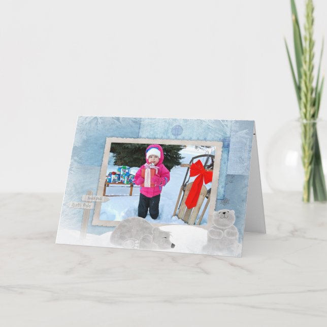 Polar Bears Feiertagskarte (Vorderseite)