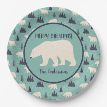 Polar Bears Gemustertes Weihnachtsfest Party