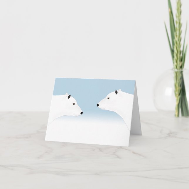 Polar Bears Grußkarte Karte (Vorderseite)