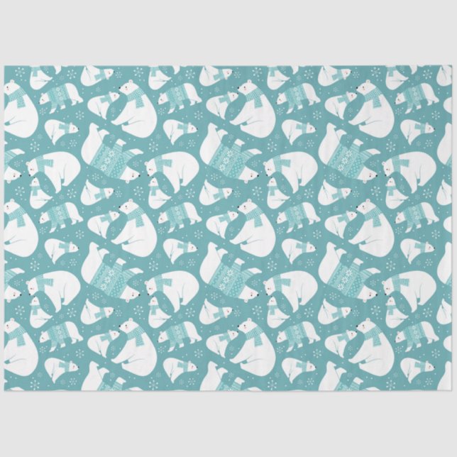 Polar Bears Tissue Paper Seidenpapier (Vorderseite)