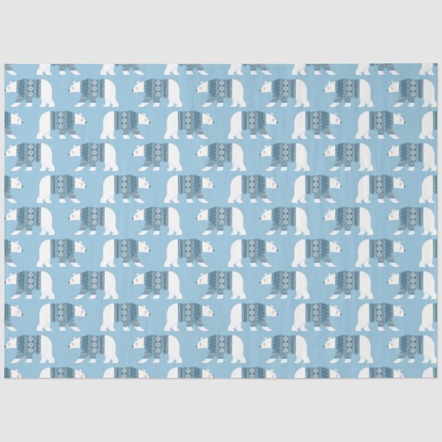 Polar Bears Tissue Paper Seidenpapier (Vorderseite)