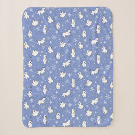 Polar Bears Winter Wonderland Snowflakes Baby Kind Sherpadecke