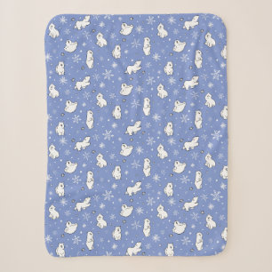 Polar Bears Winter Wonderland Snowflakes Baby Kind Sherpadecke