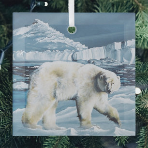 Polar Blue Ornament Aus Glas